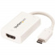 Startech.Com USB-C to HDMI Adapter with USB Power Delivery - USB Type-C to HDMI Converter for Computers with USB C - USB Type C - 4K 60Hz - Using a single USB Type-C port on your laptop output HDMI video and charge the laptop - Works with USB-C enabled la