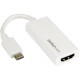 Startech.Com USB C to HDMI Adapter - White - Thunderbolt 3 Compatible - USB-C Adapter - USB Type C to HDMI Dongle Converter - USB C to HDMI adapter supports 4K resolutions - Reversible USB-C also connects to your Thunderbolt 3 based device - USB-C to HDMI