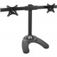 SIIG Dual Monitor Desk Stand - 13" to 27" - 13" to 27" Screen Support - 44 lb Load Capacity - Flat Panel Display Type Supported - 19.5" Height x 30.3" Width x 13.5" Depth - Desktop - Steel - Black CE-MT1712-S2