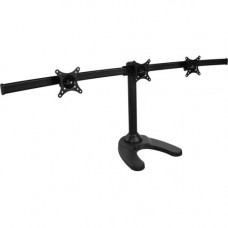 SIIG Triple Monitor Desk Stand - 13" to 27" - 13" to 27" Screen Support - 66 lb Load Capacity - Flat Panel Display Type Supported - 19.5" Height x 53.5" Width x 13.5" Depth - Desktop - Steel - Black CE-MT1812-S2