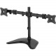 SIIG Articulated Freestanding Dual Monitor Desk Stand - 13"-27" - Up to 27" Screen Support - 34 lb Load Capacity - 18.3" Height x 28.5" Width x 12.4" Depth - Freestanding, Desktop - Steel - Black CE-MT1U12-S1