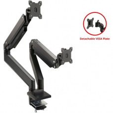 SIIG Dual Monitor Heavy-Duty Premium Aluminum Gas Spring Desk Mount - 17" to 35" , VESA 75x75, 100x100 CE-MT3011-S1