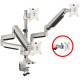 SIIG Triple Monitor Aluminum Gas Spring Desk Mount - Full Motion - Fits 13" to 32" - VESA Compatible CE-MT3611-S1