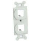 Panduit Mini-Com 2 Sockets Faceplate Insert - 2 x Total Number of Socket(s) - Electric Ivory - TAA Compliance CF1062EIY
