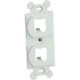Panduit  PanNet Mini-Com CF1062IWY Faceplate Insert - 2 x Total Number of Socket(s) - 1-gang - Off White - Acrylonitrile Butadiene Styrene (ABS) - TAA Compliance CF1062IWY