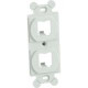 Panduit CF1062WHY Faceplate Insert - 2 x Total Number of Socket(s) - 1-gang - White - Acrylonitrile Butadiene Styrene (ABS) - TAA Compliance CF1062WHY