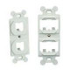 Panduit Mini-Com 4 Socket Faceplate Insert - 4 x Total Number of Socket(s) - Electric Ivory - Plastic - TAA Compliance CF1064EIY