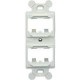 Panduit Mini-Com Faceplate Insert - 4 x Total Number of Socket(s) - 1-gang - Off White - Acrylonitrile Butadiene Styrene (ABS) - TAA Compliance CF1064IWY