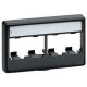 PANDUIT 4 Socket Mini-Com Snap-On Modular Furniture Faceplate - 4 x Socket(s) - Black - TAA Compliance CFFPL4BL