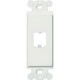 PANDUIT 1-Socket Faceplate Insert - 1 x Socket(s) - White - TAA Compliance CFG1WH