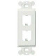 Panduit Mini-Com 2 Sockets Faceplate Insert - 2 x Total Number of Socket(s) - White - TAA Compliance CFG2WH