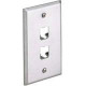 Panduit Mini-Com CFP2SY Faceplate - 2 x Total Number of Socket(s) - 1-gang - Stainless Steel - Stainless Steel CFP2SY