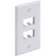 Panduit  PanNet Mini-Com CFP4BL Faceplate - 4 x Socket(s) - 1-gang - Black - TAA Compliance CFP4BL