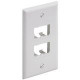 PANDUIT 4 Socket Mini-Com Classic Faceplate - 4 x Socket(s) - 1-gang - Electric Ivory - TAA Compliance CFP4EI