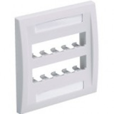 Panduit  PanNet Executive CFPE10BL-2GY Faceplate - 10 x Socket(s) - 2-gang - Black - TAA Compliance CFPE10BL-2GY