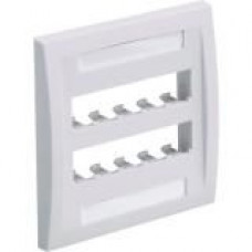 Panduit CFPE10EI-2GY Faceplate - 10 x Total Number of Socket(s) - 2-gang - Electric Ivory - Acrylonitrile Butadiene Styrene (ABS), Thermoplastic - TAA Compliance CFPE10EI-2GY