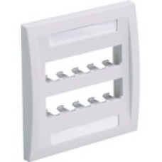 Panduit  PanNet Executive CFPE10IG-2GY Faceplate - 10 x Socket(s) - 2-gang - International Gray - TAA Compliance CFPE10IG-2GY