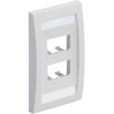 PANDUIT 4-Socket Faceplate - 4 x Socket(s) - 1-gang - White - TAA Compliance CFPE4WHY