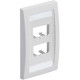 PANDUIT 4-Socket Faceplate - 4 x Socket(s) - 1-gang - White - TAA Compliance CFPE4WHY