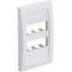 Panduit Executive CFPE6EIY Faceplate - 6 x Total Number of Socket(s) - 1-gang - Electric Ivory - Acrylonitrile Butadiene Styrene (ABS), Thermoplastic - TAA Compliance CFPE6EIY