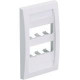 Panduit Executive CFPE6IWY Faceplate - 6 x Total Number of Socket(s) - 1-gang - Off White - Acrylonitrile Butadiene Styrene (ABS), Thermoplastic - TAA Compliance CFPE6IWY