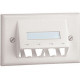 Panduit  PanNet Mini-Com Classic CFPHSL4IW Faceplate - 4 x Socket(s) - 1-gang - Off White - TAA Compliance CFPHSL4IW