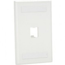 Panduit  PanNet Mini-Com Classic CFPL1WHY Faceplate - 1 x Socket(s) - 1-gang - White - TAA Compliance CFPL1WHY