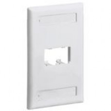 PANDUIT 2 Socket Mini-Com Classic Faceplate - 2 x Socket(s) - 1-gang - White - TAA Compliance CFPL2WHY