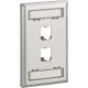 Panduit CFPL2SY Faceplate - 2 x Total Number of Socket(s) - 1-gang - Stainless Steel CFPL2SY