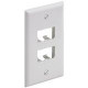 PANDUIT 4 Socket Mini-Com Classic Faceplate - 4 x Socket(s) - 1-gang - White - TAA Compliance CFPL4WHY