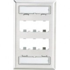 Panduit  PanNet Mini-Com CFPL6SY Faceplate - 6 x Socket(s) - 1-gang - Stainless Steel CFPL6SY