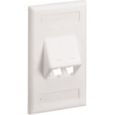 Panduit CFPSL2IWY Faceplate - 2 x Total Number of Socket(s) - 1-gang - Off White - Acrylonitrile Butadiene Styrene (ABS) - TAA Compliance CFPSL2IWY