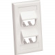 Panduit Mini-Com 4 Sockets Single Gang Faceplate - 4 x Total Number of Socket(s) - 1-gang - Electric Ivory - Plastic - RoHS, TAA Compliance CFPSL4EIY