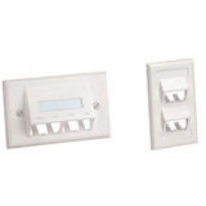 PANDUIT 4-Socket Faceplate - 4 x Socket(s) - 1-gang - Off-white - TAA Compliance CFPSL4IWY