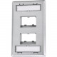 Panduit  PanNet Mini-Com Classic CFPSL4S Faceplate - 4 x Socket(s) - 1-gang - Stainless Steel - TAA Compliance CFPSL4S