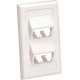 Panduit Classic CFPSL6WHY Faceplate - 4 x Total Number of Socket(s) - 1-gang - White - Acrylonitrile Butadiene Styrene (ABS), Thermoplastic - TAA Compliance CFPSL4WHY