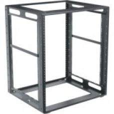 Middle Atlantic Products CFR Series Rack, CFR-16-20 - 19" 16U Wide x 20" Deep - Black Powder Coat - Steel, Steel - 250 lb x Maximum Weight Capacity CFR-16-20