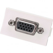 Panduit D-Subminature Module - 1 Pack - 1 x HD-15 Female VGA - 1 x HD-15 Female VGA - Arctic White - TAA Compliance CHD15HDCAWY
