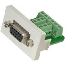 Panduit D-Subminature Module - 1 Pack - 1 x HD-15 Female - Electric Ivory - TAA Compliance CHD15HDSCEIY