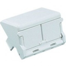Panduit  PanNet Mini-Com CHS2SWH-X Faceplate Insert - 2 x Total Number of Socket(s) - White - Acrylonitrile Butadiene Styrene (ABS) CHS2SWH-X