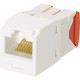 Panduit Network Connector - 1 x RJ-45 Female - Arctic White - TAA Compliance CJ5E88TGAW