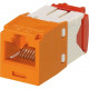 Panduit Mini-Com Cat.5e Network Connector - 24 Pack - 1 x RJ-45 Male - Orange - TAA Compliance CJ5E88TGOR-24