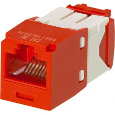 Panduit Mini-Com Cat.5e UTP Network Connector - 24 Pack - 1 x RJ-45 Female - Red - TAA Compliance CJ5E88TGRD-24