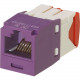 Panduit Mini-Com Cat.5e Network Connector - 24 Pack - 1 x RJ-45 Male - Violet - TAA Compliance CJ5E88TGVL-24