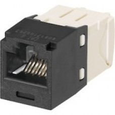 Panduit Mini-Com Cat.6 Network Connector - 100 Pack - 1 x RJ-45 Male - Black - TAA Compliance CJ688TGBL-C