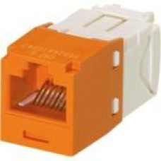 Panduit Network Connector - 100 Pack - 1 x RJ-45 Female - Orange - TAA Compliance CJ688TGOR-C