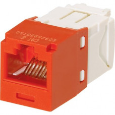 Panduit Network Connector - 24 Pack - 1 x RJ-45 Female - Red - TAA Compliance CJ688TGRD-24