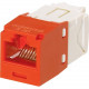 Panduit Network Connector - 24 Pack - 1 x RJ-45 Female - Red - TAA Compliance CJ688TGRD-24