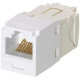 Panduit Mini-Com Cat.6 Network Connector - 100 Pack - 1 x RJ-45 Male - White - TAA Compliance CJ688TGWH-C