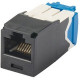 Panduit Mini-Com Cat.6a Network Connector - 100 Pack - 1 x RJ-45 Male - Black - TAA Compliance CJ6X88TGBL-C